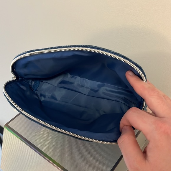 SpaceNK denim makeup cosmetic travel bag - Picture 3 of 3